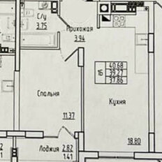 Квартира 40,7 м², 1-комнатная - изображение 2