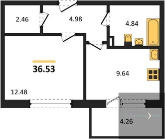 Квартира 36,5 м², 1-комнатная - изображение 1