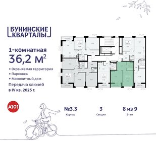 36,2 м², 1-комнатная квартира 9 895 700 ₽ - изображение 7