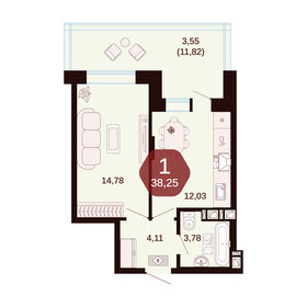 Квартира 38,3 м², 1-комнатная - изображение 1