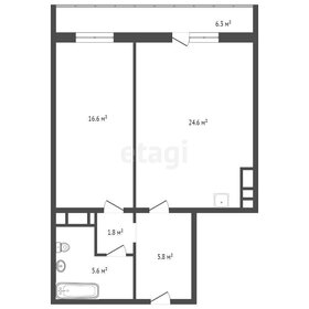 Квартира 54,5 м², 1-комнатная - изображение 2