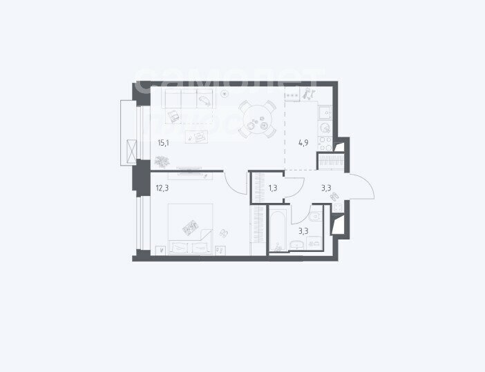 40,2 м², 2-комнатные апартаменты 14 700 000 ₽ - изображение 31