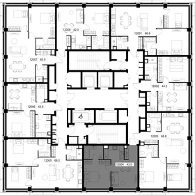 Квартира 43 м², 1-комнатная - изображение 2