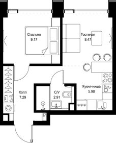 Квартира 33,8 м², 1-комнатная - изображение 2