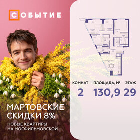 Квартира 130,9 м², 2-комнатная - изображение 1