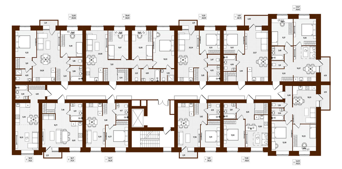 42,7 м², 1-комнатная квартира 4 650 000 ₽ - изображение 89