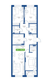 Квартира 90,9 м², 4-комнатная - изображение 1
