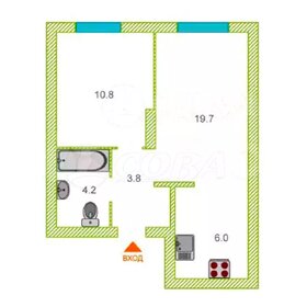 Квартира 39 м², 1-комнатная - изображение 1