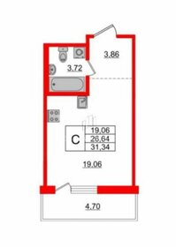 Квартира 26,6 м², студия - изображение 1