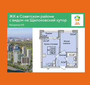 Квартира 34,3 м², 1-комнатная - изображение 1
