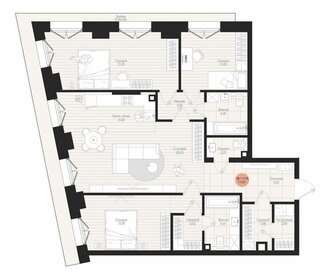 Квартира 117,9 м², 3-комнатная - изображение 2