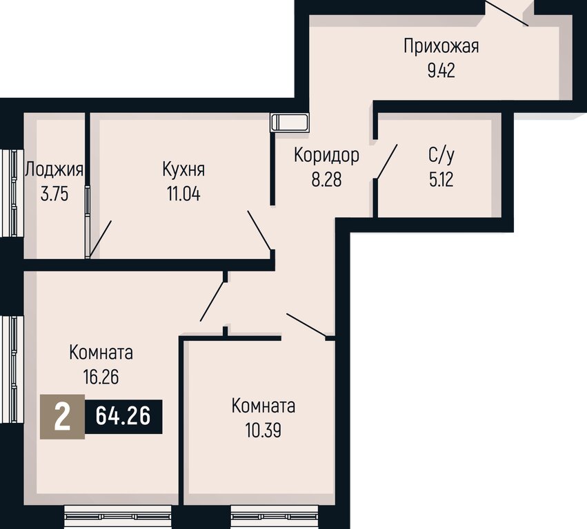 Варианты планировок ЖК «Федерация» - планировка 3