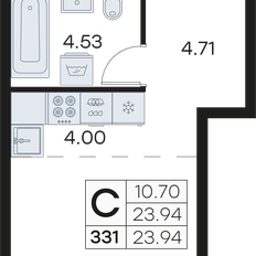 Квартира 23,9 м², студия - изображение 3