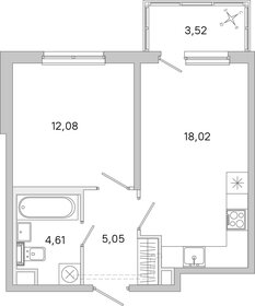 Квартира 40,8 м², 1-комнатная - изображение 1
