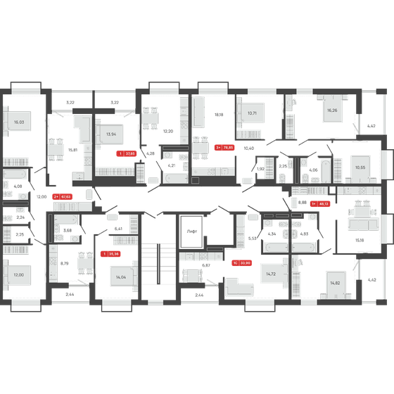 36,1 м², 1-комнатная квартира 3 420 000 ₽ - изображение 5