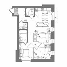 Квартира 72,2 м², 3-комнатная - изображение 2