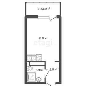 Квартира 25 м², студия - изображение 1