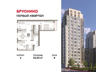 Квартира 83,5 м², 2-комнатная - изображение 1