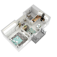 Квартира 38,2 м², 1-комнатная - изображение 2