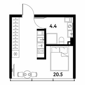 Квартира 24,9 м², студия - изображение 1