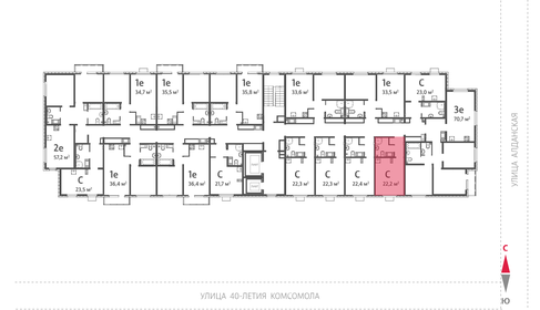 Квартира 22,2 м², студия - изображение 3