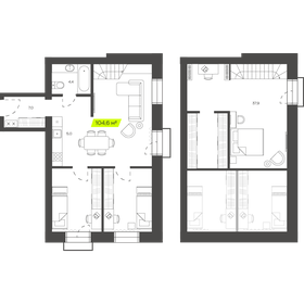 Квартира 104,6 м², 4-комнатная - изображение 1