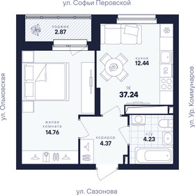 Квартира 37,2 м², 1-комнатная - изображение 2