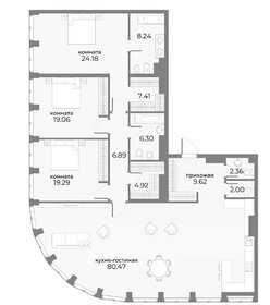 Квартира 194,9 м², 3-комнатные - изображение 1