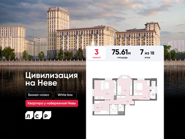 Квартира 75,6 м², 3-комнатная - изображение 1