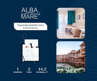 Квартира 44,2 м², 1-комнатные - изображение 1