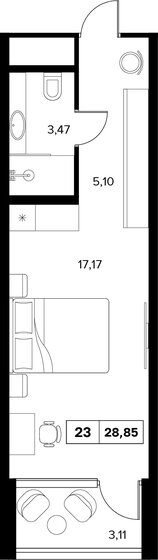 37,2 м², 1-комнатная квартира 7 741 320 ₽ - изображение 22