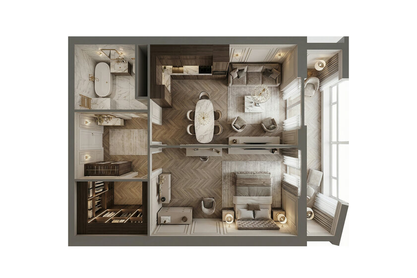 38,4 м², 1-комнатная квартира 6 144 000 ₽ - изображение 55