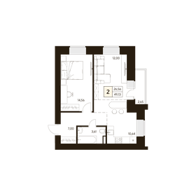 Квартира 49,1 м², 2-комнатная - изображение 1