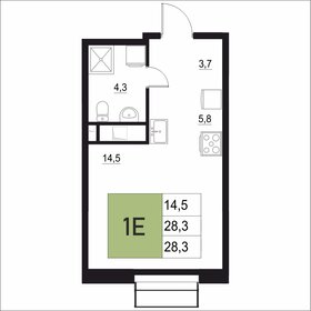 Квартира 28,3 м², 1-комнатная - изображение 1