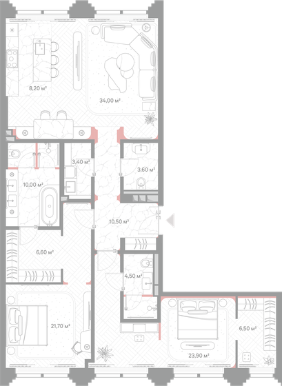 125 м², 2-комнатная квартира 250 000 000 ₽ - изображение 98