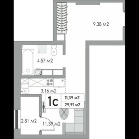 Квартира 29,9 м², студия - изображение 1