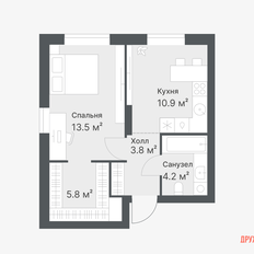 Квартира 38,2 м², 2-комнатная - изображение 4