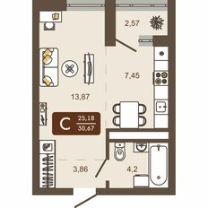 Квартира 30,7 м², студия - изображение 2