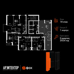 77,4 м², 3-комнатная квартира 34 164 360 ₽ - изображение 22