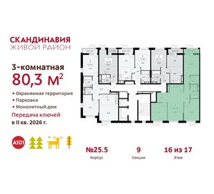 79 м², 3-комнатная квартира 20 300 000 ₽ - изображение 117