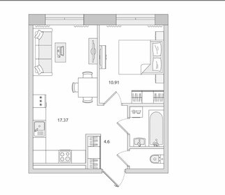 37,3 м², 1-комнатная квартира 10 530 000 ₽ - изображение 56