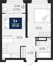 35,9 м², 1-комнатная квартира 6 500 000 ₽ - изображение 62