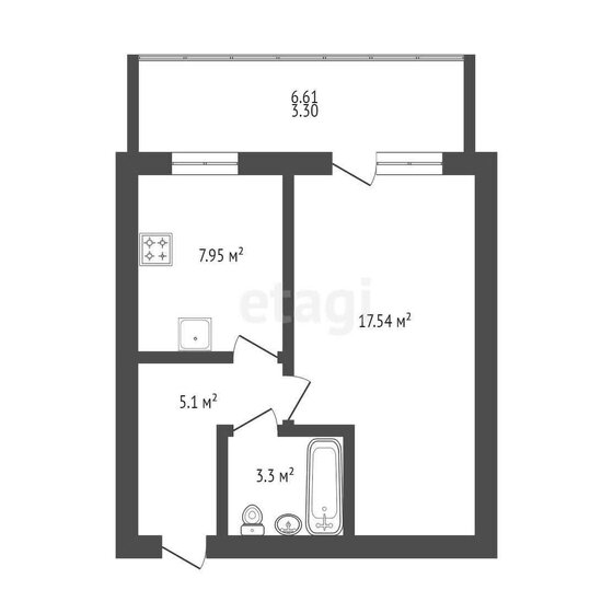 42,8 м², 1-комнатная квартира 4 555 115 ₽ - изображение 62