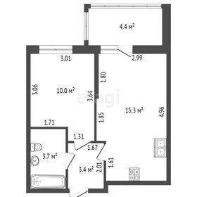 32,5 м², 1-комнатная квартира 6 300 000 ₽ - изображение 46