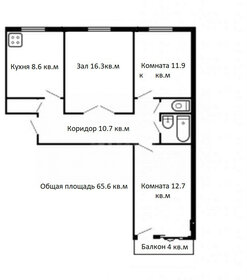 65,6 м², 3-комнатная квартира 5 900 000 ₽ - изображение 27