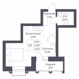 25,7 м², квартира-студия 4 300 000 ₽ - изображение 13