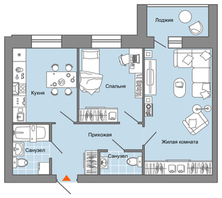46 м², 2-комнатная квартира 5 505 848 ₽ - изображение 43