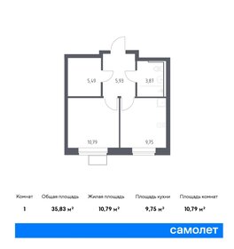 44 м², 1-комнатная квартира 6 590 000 ₽ - изображение 47