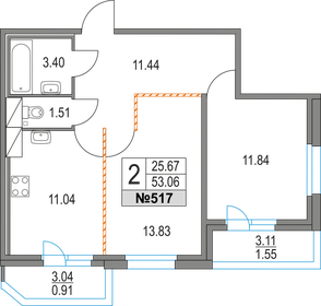 60,4 м², 3-комнатная квартира 9 900 000 ₽ - изображение 94