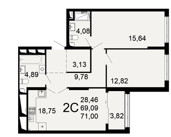 87,5 м², 2-комнатная квартира 7 800 000 ₽ - изображение 29